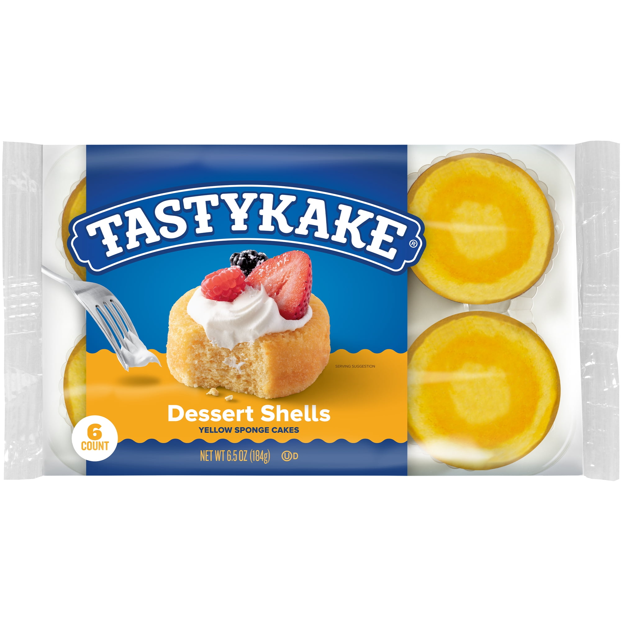 Tastykake Dessert Shells, 6 Sponge Cake Dessert Cups, 6 ct