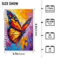 thumbnail image 2 of A5 Spiral Notebook 60 Sheets Diary Removable & Adjustable Wire Binding Journey Note 80g Paper Colorful Butterfly Flying 1PCS, 2 of 7