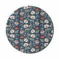 thumbnail image 1 of Floral Mouse Pad for Computers, Oriental Blossom Motifs Boho Classic Petals Shabby Retro Vintage Art, Round Non-Slip Thick Rubber Modern Mousepad, 8" Round, Night Blue and Multicolor, by Ambesonne, 1 of 2