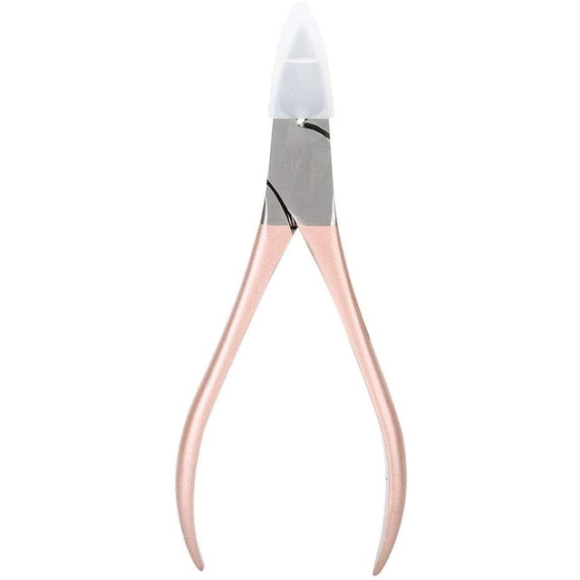 Alicate para cutículas, tijera de acero inoxidable para eliminar la piel muerta cortaúñas encarnadas para salón de manicura y hogar herramienta para manicura y pedicura(Oro rosa)