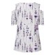 thumbnail image 3 of Gibobby Casual Playera de Manga Corta para Mujer Damas Verano Casual Estampado misterioso Cuello en V Encaje Sin tirantes Mangas(Blanco,XL), 3 of 5