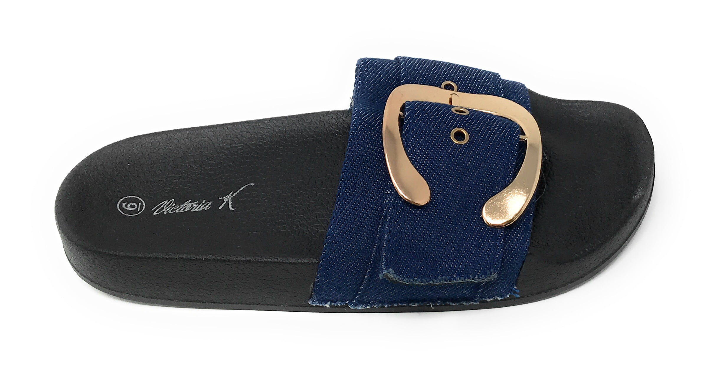 Victoria K Buckle Footbed Slide Sandal (Women's)