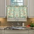 thumbnail image 5 of Mint Green Floral Design Kitchen Curtains Tier Set 27x36 Inch 2 Panels Semi Sheer Light Filtering Privacy UV Protection, 5 of 8