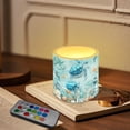 thumbnail image 3 of Kuiaobaty Flameless LED Lights Candles with Remote Battery Powered LED Votive Candles 4 Pieces for Valentine Party Wedding Birthday Party Outdoor Sea Turtle Starfish Grass Compass Horse Fish, 3 of 7
