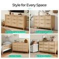 thumbnail image 4 of Linsy Home Oversized Rattan Dressers for Bedroom, Wide Chest of 9 Drawers, Oak, 4 of 10