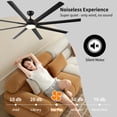 thumbnail image 4 of 84 en ventilador de techo negro super grande con control remoto, 4 of 6