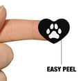 thumbnail image 4 of Paw Print Dog Cat White on Black Heart Shaped Planner Calendar Scrapbook Craft Stickers, 4 of 7
