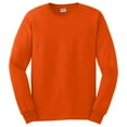 thumbnail image 5 of Gildan Ultra Cotton Men's Long Sleeve T-Shirt, Durable, Crewneck Classic Fit Tee, Orange, 2XL, 5 of 5