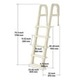 thumbnail image 4 of VEVOR Swimming Pool Ladder, 75°Inclined 5-Step Double Handrails Stair, Non-Slip Heavy Duty Steps, Load Capacity 300 lb, for 48-54" Inground & Above-Ground Pools of Any Deck Surface, 4 of 9