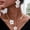 white, variant on Women's Personalised Exaggerated Gradient Flower Snake Bone Chain OT Clasp Necklace Stud Necklace