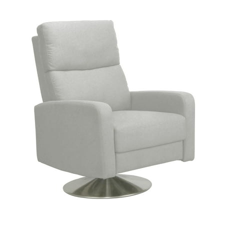 Second Story Home Roux Swivel Push Back Recliner- Gray