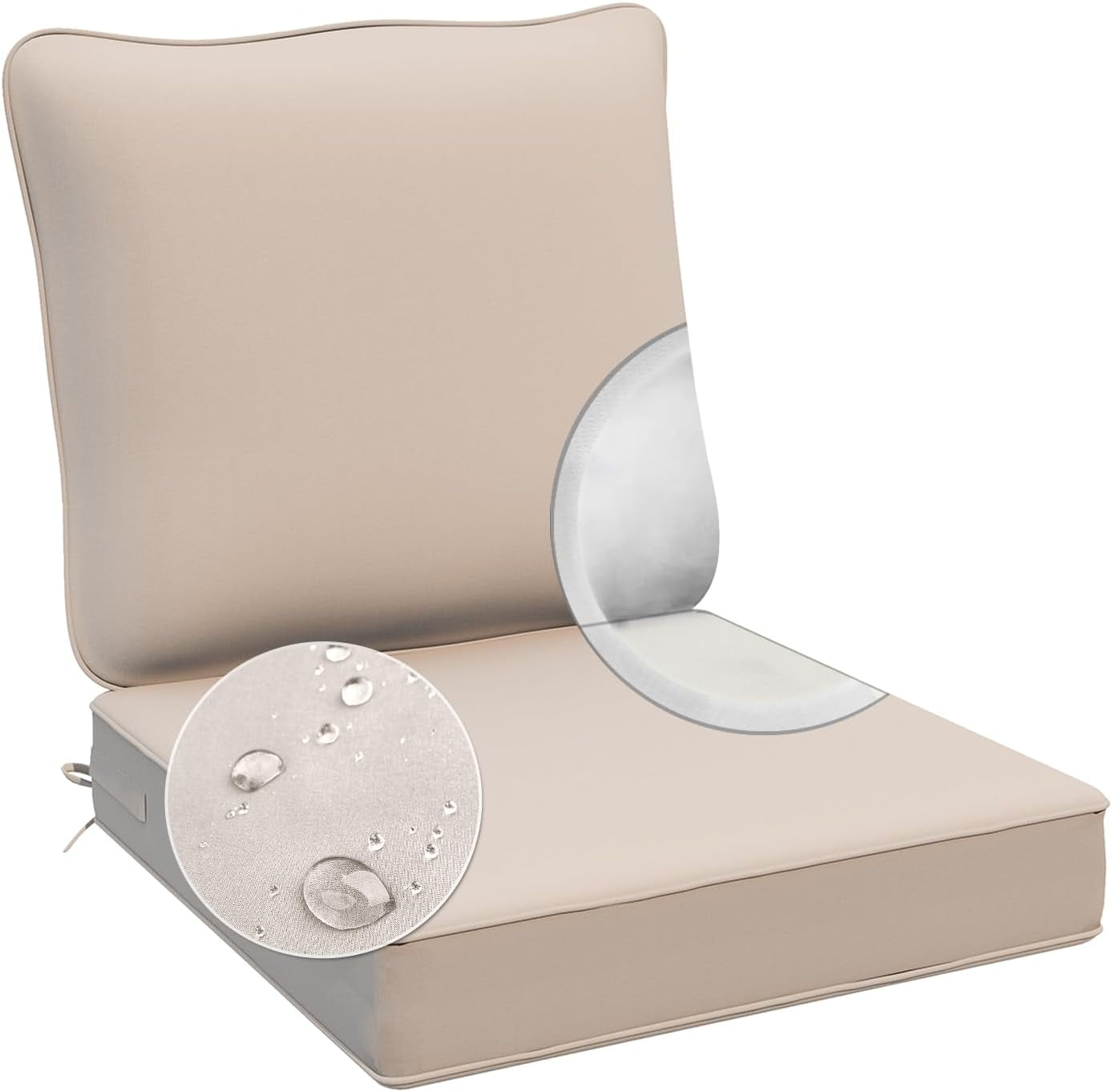 SHMAMT Outdoor Deep Seat Cushions for Patio Furniture, WaterResistant
