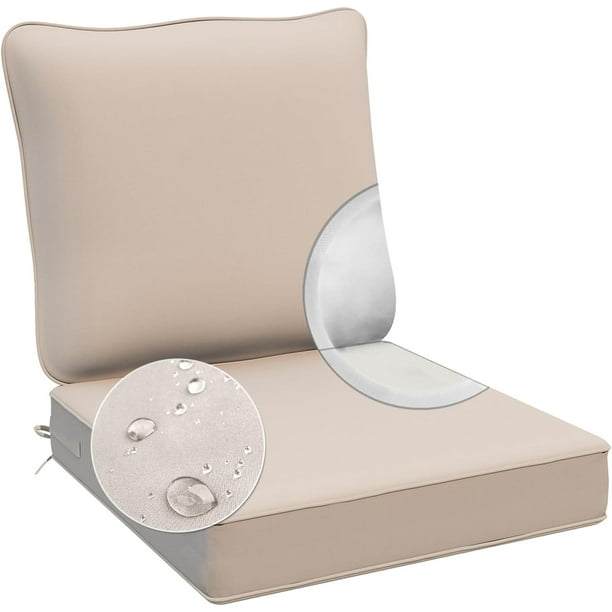 SHMAMT Outdoor Deep Seat Cushions for Patio Furniture, WaterResistant