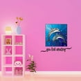 thumbnail image 3 of Stained Glass Decals Stickers Dolphins You Are Amazing Love Beautiful Crown Prince Unicorns Royalty Sweet Dreams Love Story Adore Decorating Ideas Wall Decal Sticker - Size: 20 In X 18 In, 3 of 5