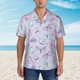 thumbnail image 2 of Fotbe Purple Butterfly Camisa Hawaiana para Hombre Unisex – Camisa Casual de Verano con Botones de Manga Corta de Algodón y Lino,X-Large, 2 of 7