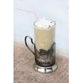 thumbnail image 5 of Tea Glass Holder 4 Inch Podstakannik Cosmos Nickel Plated Glass Holder, 5 of 11