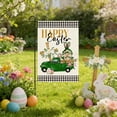 thumbnail image 5 of Easter Garden Flags – Cute Bunny and Egg Print Holiday Party Decorations | Double-Sided Printed Outdoor Patio Banners | Linen Yard Flags for Easter Decorations, Lawn & Garden, 5 of 6
