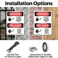 thumbnail image 3 of Electrical Hazard Authorized Only Bilingual OSHA Danger Aluminum Sign 10 Inch x 7 Inch - 10 Pack, 3 of 8