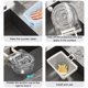 thumbnail image 3 of Wosthever El ABS elimina los residuos de alimentos fácilmente con el estante para residuos Meshmate y el colador de drenaje del fregadero Organizadores de utensilios de cocina, 3 of 6