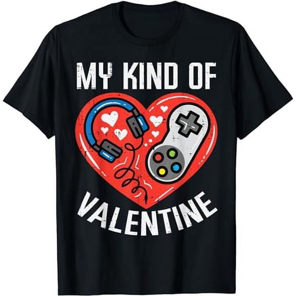 My Kind Valentine Gamer Valentines Day Gaming Men Boys Kids T-Shirt