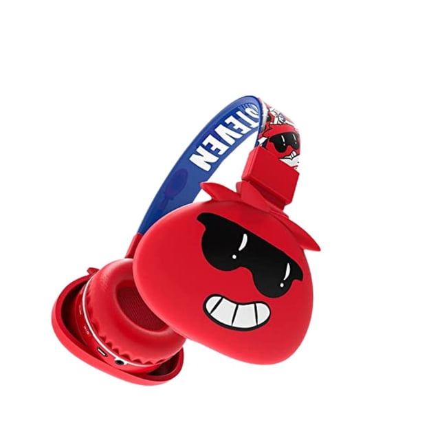 Audífonos de diadema inalámbricos Gadgets and Fun para niños diseño de monstruos color Rojo