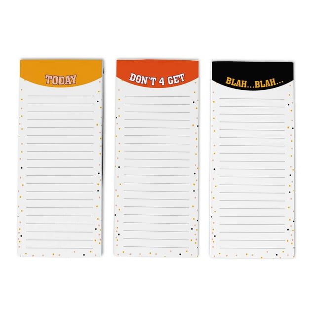 Inkdotpot Lot de 3 Blocs-Notes Magnétiques pour Réfrigérateur pour Liste de Choses à Faire - Blocs Mémo Magnétiques pour Réfrigérateur - (50 Feuilles Chacun) - B8