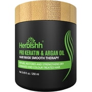 Herbishh Keratin & Argan oil Hair Mask for Intense Hydration, Men & Women (250 gm)