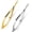 Gold, Silver, variant on 2 Pieces 4.7 Inch Embroidery Scissors Curved Eyebrow Scissors Tip Spring Action Stainless Steel Cutting Eyebrow Trimming Craft(Black)