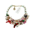 thumbnail image 3 of Betsey Johnson Women's Jingle Bell Bling Charm Bib Necklace, 3 of 4