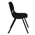 thumbnail image 3 of HERCULES Series 880 lb. Capacity Black Ergonomic Shell Stack Chair with Padded Seat and Back, 3 of 9