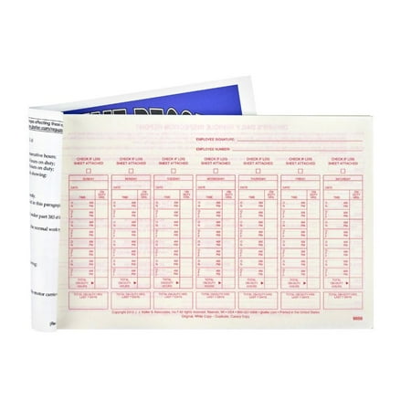 Driver Exemption Log Book 10-pk. (Simplified DVIR) - 2-Ply with Carbon, 8.5" x 5.5", 18 Sets of Forms Per Book