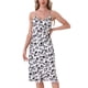 thumbnail image 1 of Quimono de satén para el Día de la Madre de mujer, sexy, con tirantes de espagueti, espalda cruzada en V, vestido de seda M negro con estampado de leopardo, 1 of 6