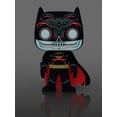 thumbnail image 2 of Funko Pop! Super Heroes: Dia De Los Muertos Batman Exclusive 3-Piece Bundle - Glow in The Dark DC Collectible Figure #409 with Heavy Duty Sliding Monkey Sorter and Pop Protector - GITD Edition 58180, 2 of 4