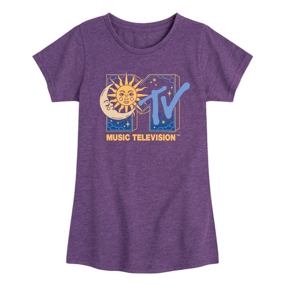 MTV Logo - MTV Celestial - Youth Girls Fitted Short Sleeve T-Shirt