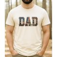 thumbnail image 3 of Patriotic Dad Shirt for Men American Flag Mountain Camo Graphic Tee Outdoor Father's Day Gift Natural Shirt Adult X-Large, 3 of 7