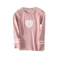 thumbnail image 1 of Boys Girls Summer Tops Tees Fashion Fall Long Sleeved Embroidered Heart Shaped Cuff Stretch Thread T Shirt Daily Spring Shirts For Kid 3-4T, 1 of 7