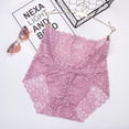 thumbnail image 1 of Ropa interior de encaje para mujer Bragas de cintura alta Conjunto sexy Paquete de 3, Pink-1, 2xl Feliz Sencillez, 1 of 4