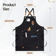thumbnail image 6 of JASGOOD Work Aprons for Men Women with 9 Pockets Chef Apron Canvas Cross Back Aprons Heavy Duty Apron Black Tool Apron for Woodworkers Waterproof Apron, 6 of 9