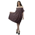 thumbnail image 2 of Moomaya Poly Crepe Printed Fluter Sleeve Dresses Knee Long Women Party Dress, 2 of 6