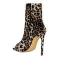 thumbnail image 3 of Women Pointy Peep Toe Stiletto Mid Calf Boot 18954, 3 of 6