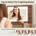 thumbnail image 4 of 39" Retro Vanity Desk with Mirror and  LED Lights, Dressing Table with Flip-Top Tabletop, Vanity Desk with 3 Storage Drawers, 10 Compartments, Makeup Vanity Set for Home, Walnut, 4 of 9