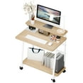 thumbnail image 3 of Jnismy 32" Computer Desk Home Office Desk Writing Gaming Table with Monitor Stand (White), 3 of 12