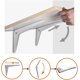 thumbnail image 3 of Soporte de pared plegable de 2 piezas, soporte de estante Soportes de estante Soporte de soporte plegable plegable de metal Soporte de garaje Consola plegable Estantería de bricolaje, blanco 8"/200 mm JFHHH pequeña, 3 of 5