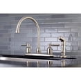 thumbnail image 2 of Kingston FB798DLSP Concord Two-Handle 4-Hole 8" Centerset Kitchen Faucet with Side Sprayer in Brushed Nickel, 2 of 5