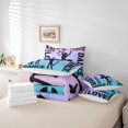 thumbnail image 6 of jejeloiu Ballet Dancer 7pcs Bedding Comforter Set,Butterfly Slihouette Queen Bedding Sets,Purple Blue Black Queen Sheet Sets For Girls,Breathable Home Decor, 6 of 8