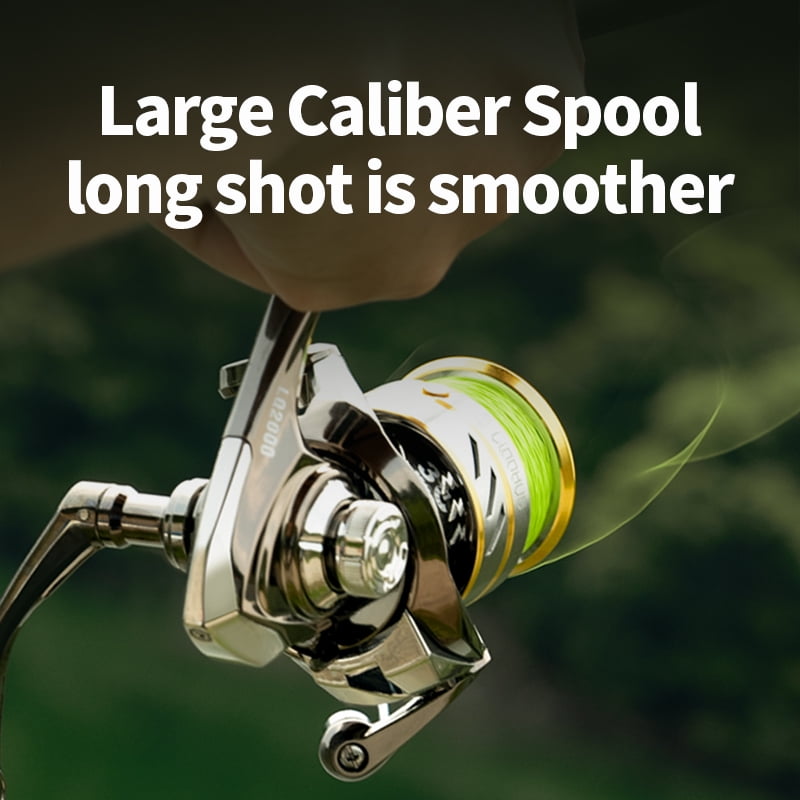 LINNHUE Fishing Reel LQ1500 2000 2500 3000 Saltwater available Spinning Reel Drag System 10kg Max Grey Golden Reel Fishings