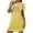 Yellow, variant on Tnhcen Women's Oversized Short Nightgown Printed Round Neck and Short Sleeves Dress Satin Nightgown Womens Nightwear Plus Night Shirts for Women Sleepwear Womens Chemise Yellow
