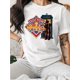 thumbnail image 1 of 1pc Cotton Doctor Who Geometric Casual T-Shirt for Women, Crew Neck, Medium Stretch, All-Season Fashion Top, 1 of 6