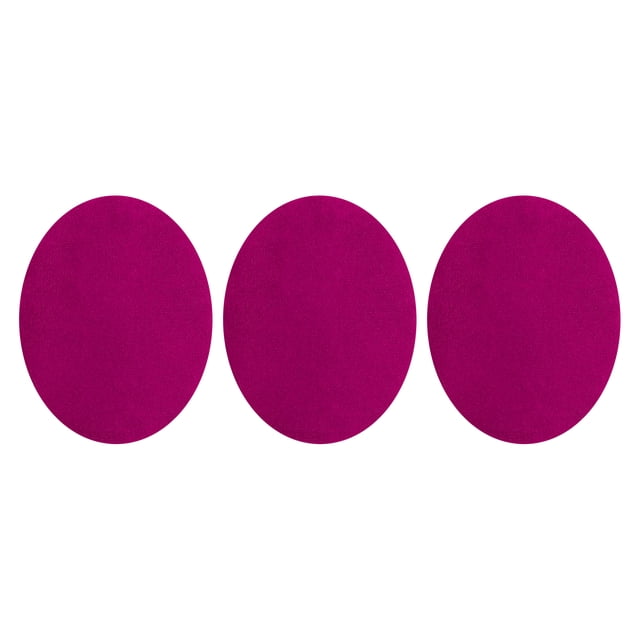 Uxcell 3Pcs Parche de planchar, parches de terciopelo para codos y rodillas, reparación de tela para ropa, manualidades, suéteres, pantalones, camisas, 6x4 pulgadas, rojo rosa
