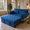 Navy Blue1, variant on Gewnee 46" Velvet Convertible Sleeper Sofa Bed with Pull-Out Futon Couch for Small Spaces, Apartment & Living Room - Black